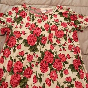 LuLaRoe Carly in XS with rose pattern unicorn 🦄